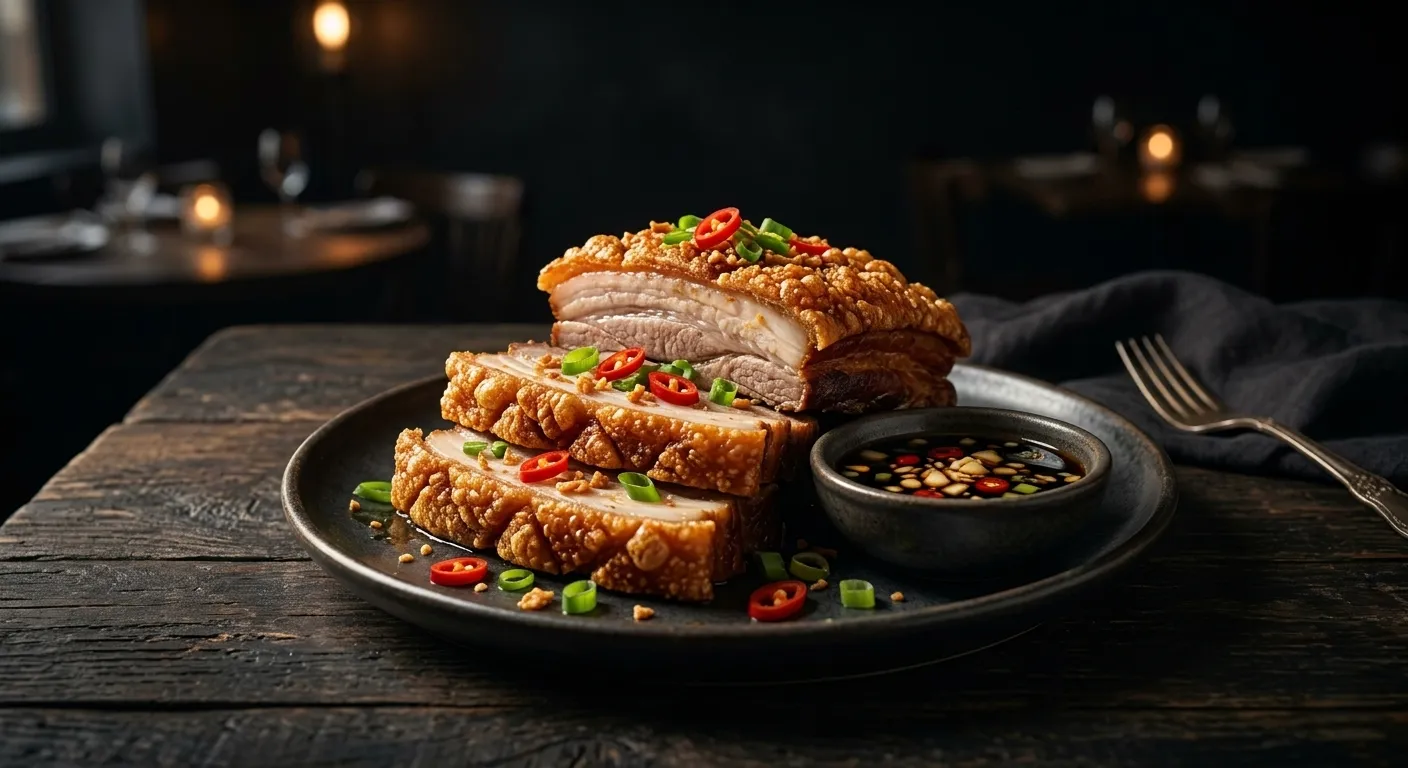 Lechon Kawali - crispy Filipino pork belly in Winnipeg at Couple Chef Restaurant